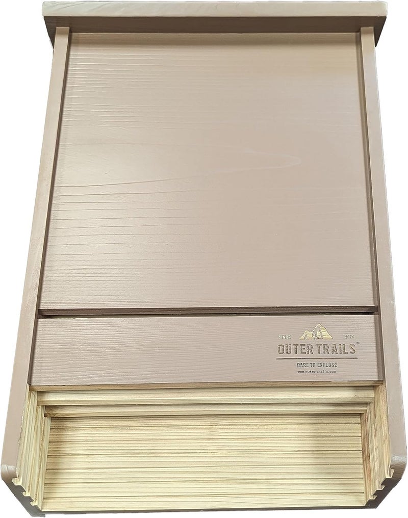 Outer Trails Extra Large Bat House, 3 Chambers, Brown, Holds Up to 200 Bats, Easy Install Hardware Included - Image 2